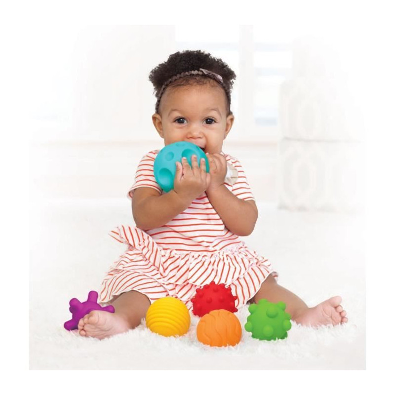 sensory balls - INFANTINO - Baby toy - Blue color - Soft plastic