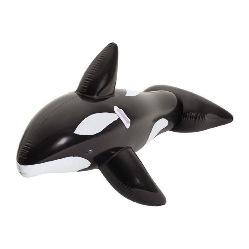 straddling inflatable killer whale with handles 2.03x1.02m