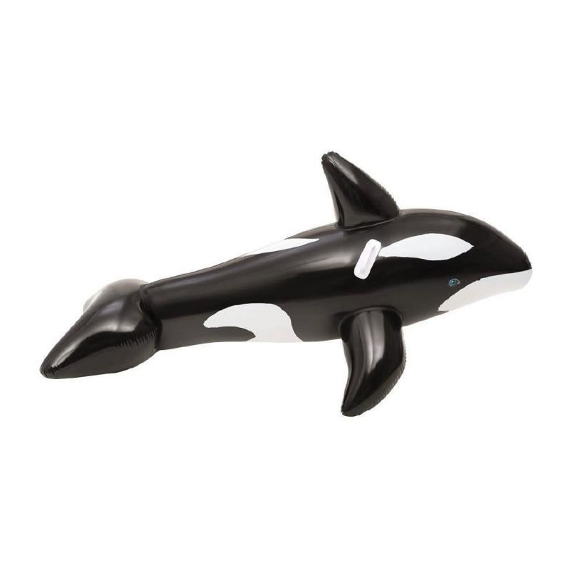 straddling inflatable killer whale with handles 2.03x1.02m