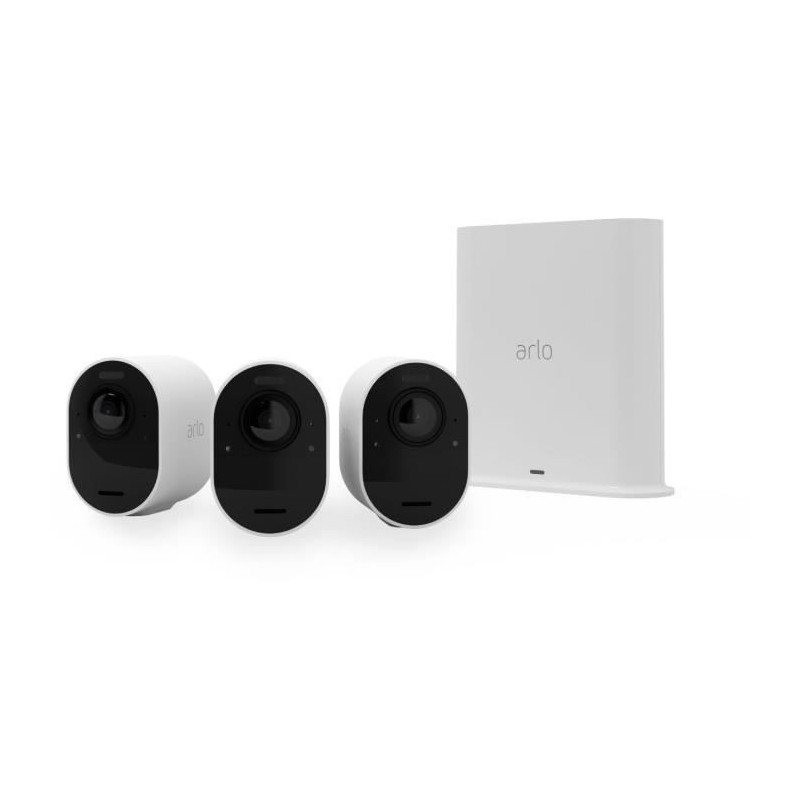 Arlo Ultra 2 - 3-Pack Wireless WiFi Surveillance Cameras - White - 4K