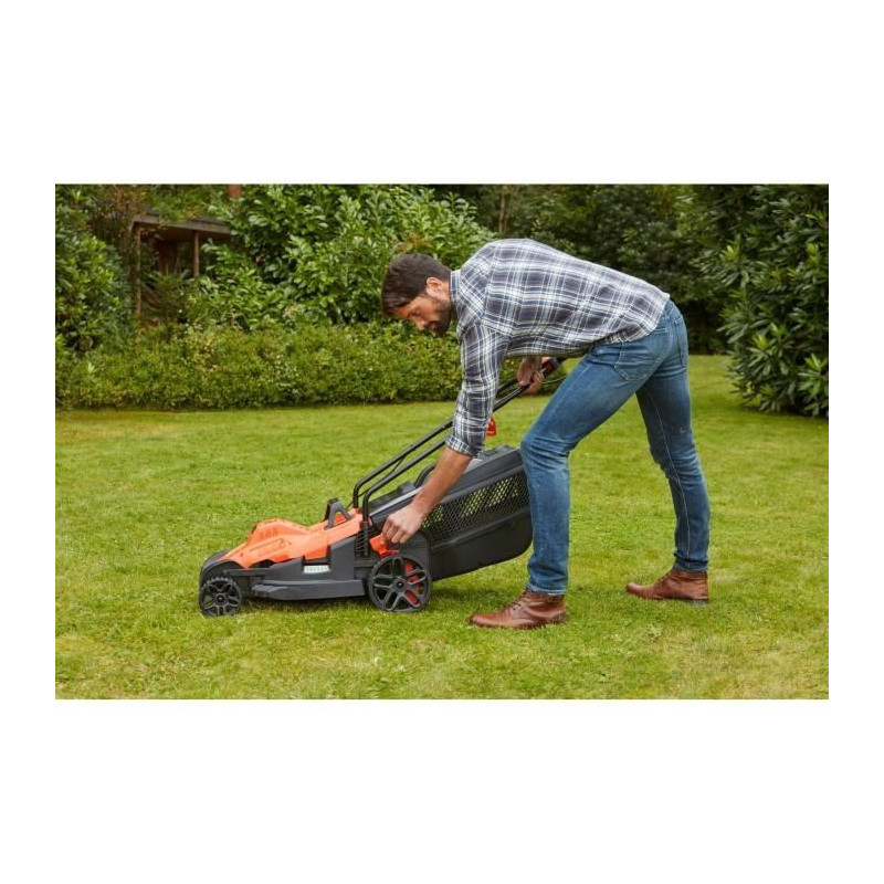 BLACK & DECKER Lawnmower 38cm 1600W - Handle Bike BEMW471BH