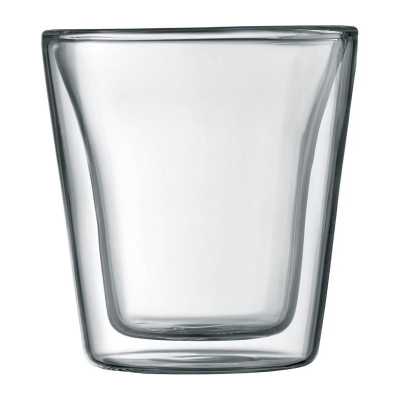 Set of 2 glasses - BODUM - Canteen - Double wall - 0.1 l - Transparent