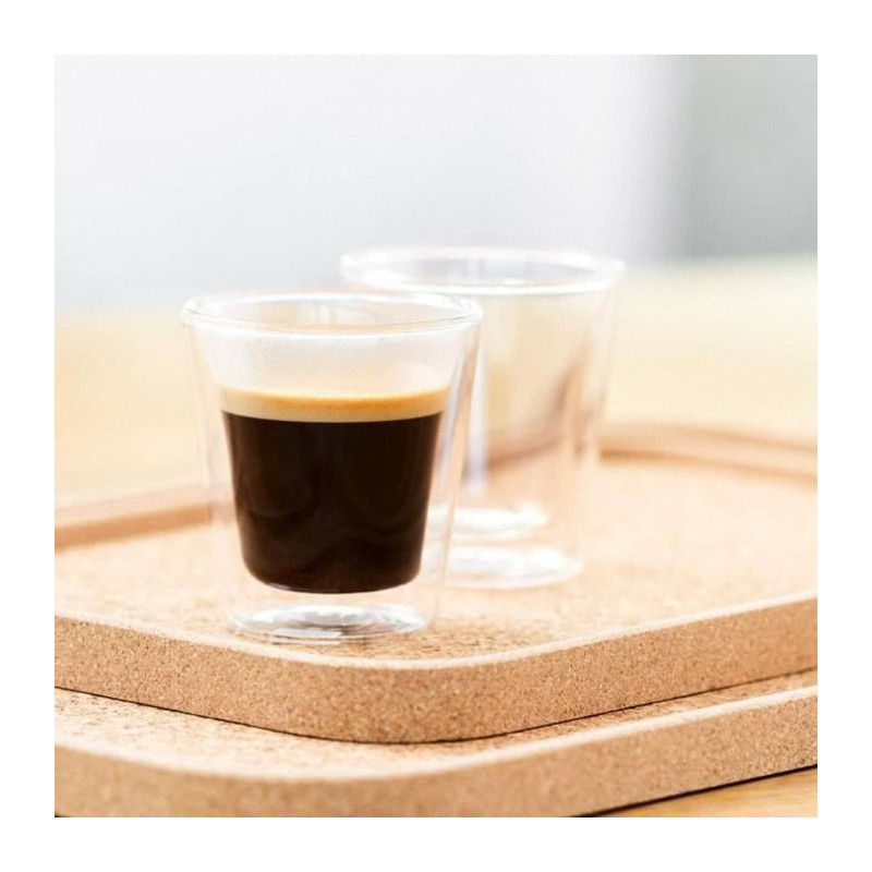 Set of 2 glasses - BODUM - Canteen - Double wall - 0.1 l - Transparent