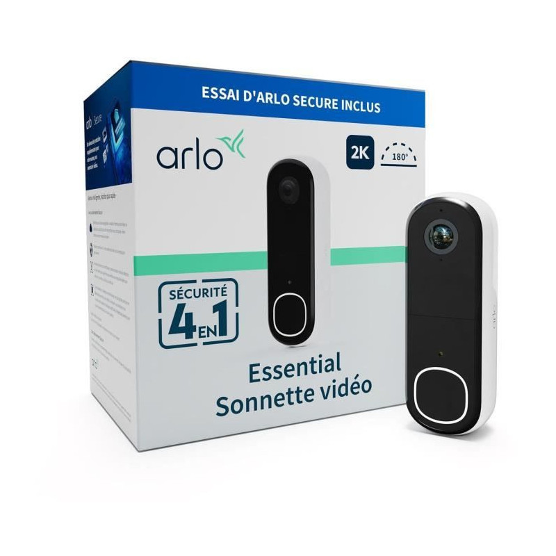 Video Doorbell - ARLO - AVD4001-100EUS - Wi-Fi Direct - Built-in Siren