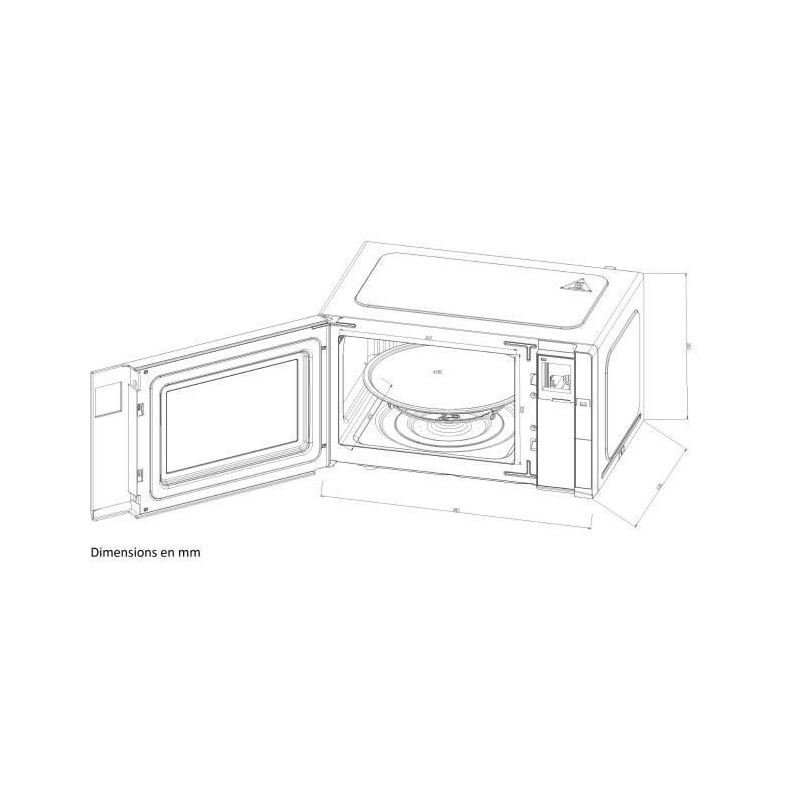 Microwave - CONTINENTAL EDISON - CEMO23B - Black - 1280 W - L48 x H29.