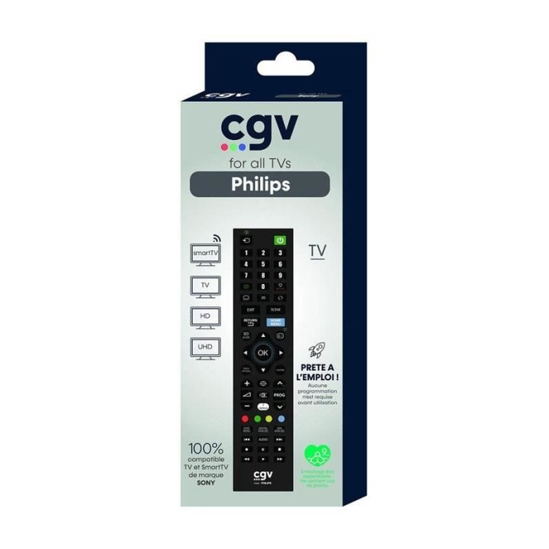 Replacement remote control - CGV - FIDELIO Philips - For Philips telev