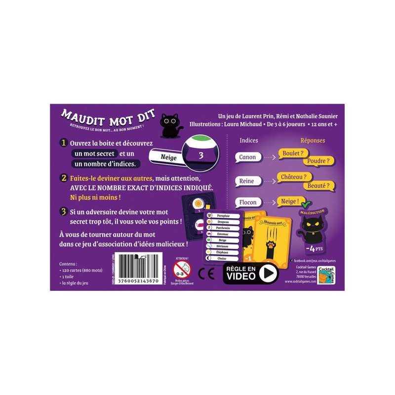 Cursed word says - asmodee - board game