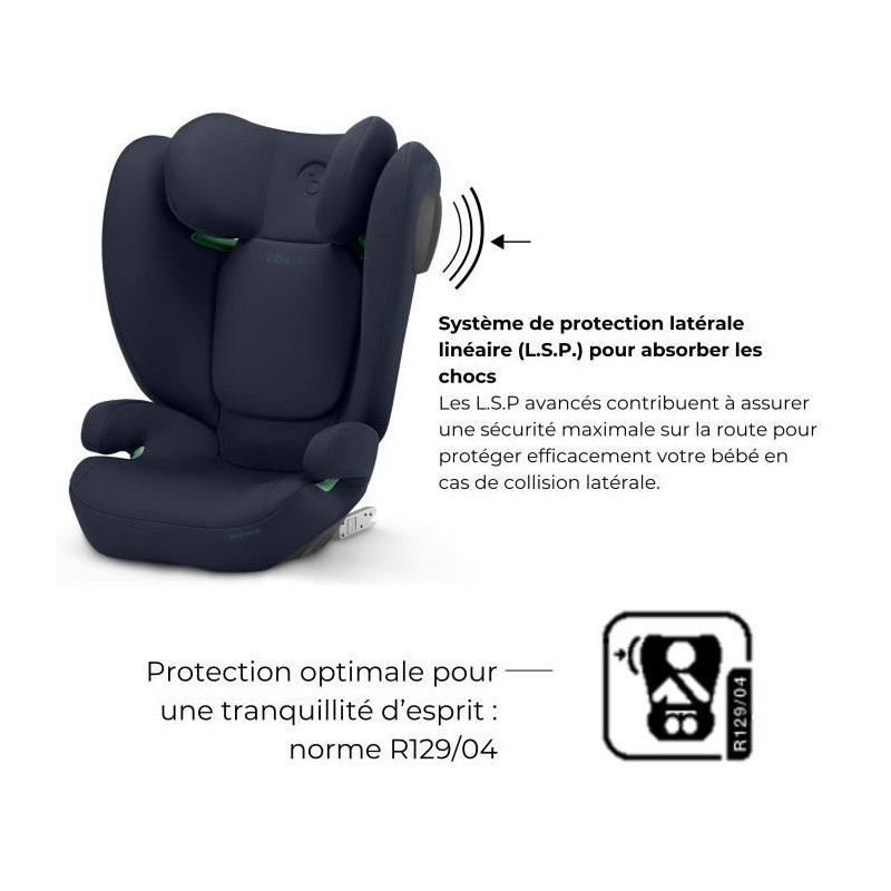 Car seat - CYBEX - Solution B3 i-fix - Group 2/3 - Reclining - Bay Blu