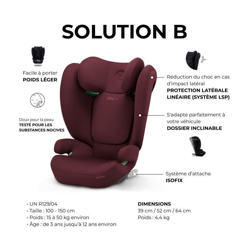 AUTO SEP SOLUTION B I -FIX DYNAMIC RED CYBEX - Group 2/3 - Red