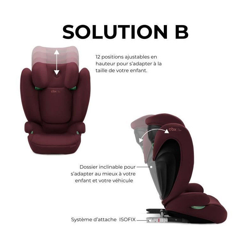 AUTO SEP SOLUTION B I -FIX DYNAMIC RED CYBEX - Group 2/3 - Red