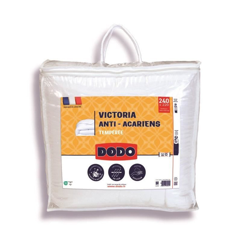 DODO Temperate duvet 300gr/m² anti-mite VICTORIA 220x240 cm white