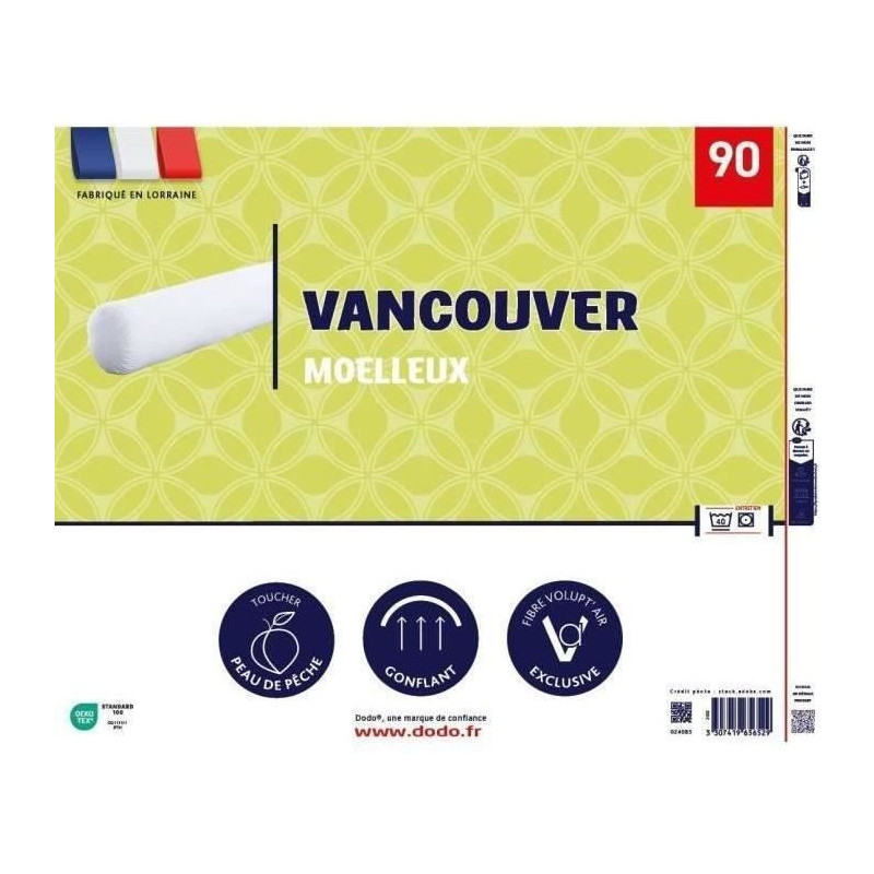VANCOUVER Bolster 90 cm - 100% Polyester - DODO