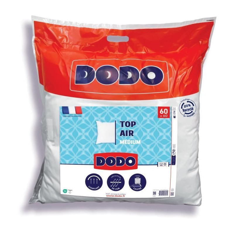 Pillow - DODO - MEDIUM TOP AIR - 60 x 60 cm - White