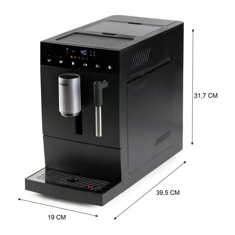 Automatic espresso machine with grinder - DOMO - DO1150K - 1350 W - 19