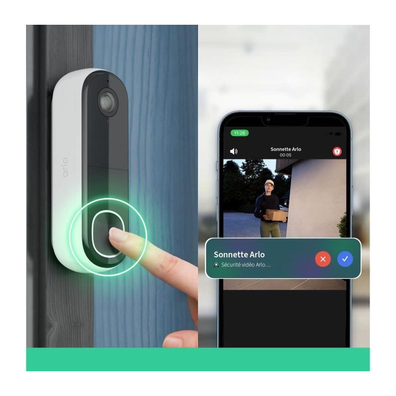 Wireless Video Doorbell - ARLO - AVDK4001-100PES - 4 in 1 - Color Vide