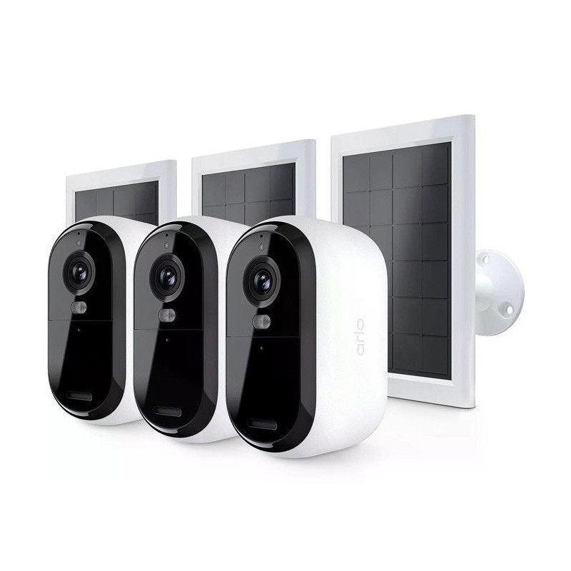 ARLO Surveillance Camera Pack 3 Essential 2k Cameras + 3 Solar Panels