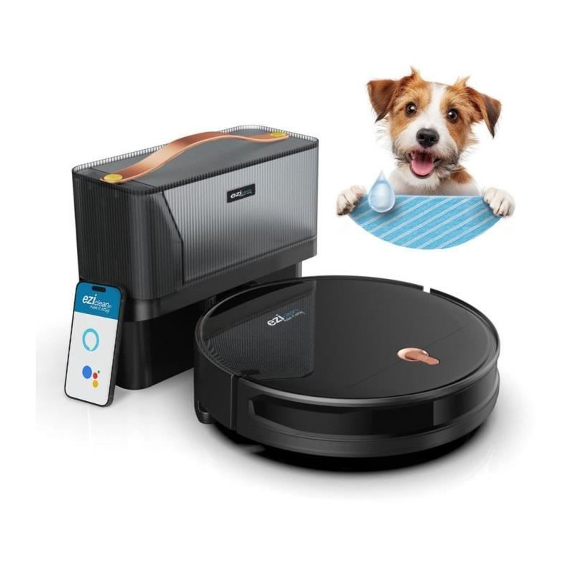 EZICLEAN I-Bot Z5 Connected Robot Vacuum Mop - 75 min - 2.6Kpa - 60-90