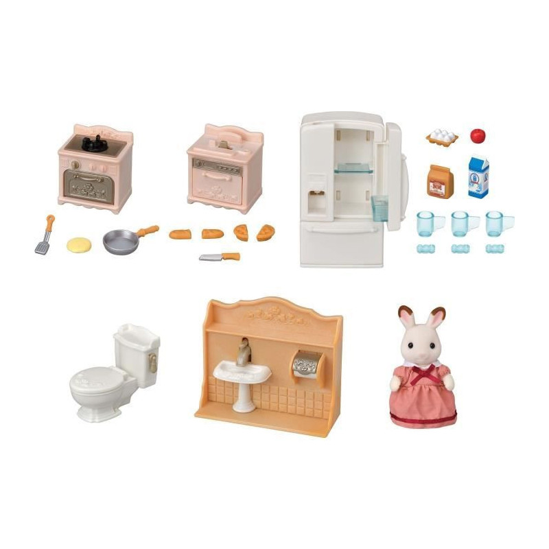 The Cozy Cottage and Maman furnishings set - Sylvanian Families - 5449