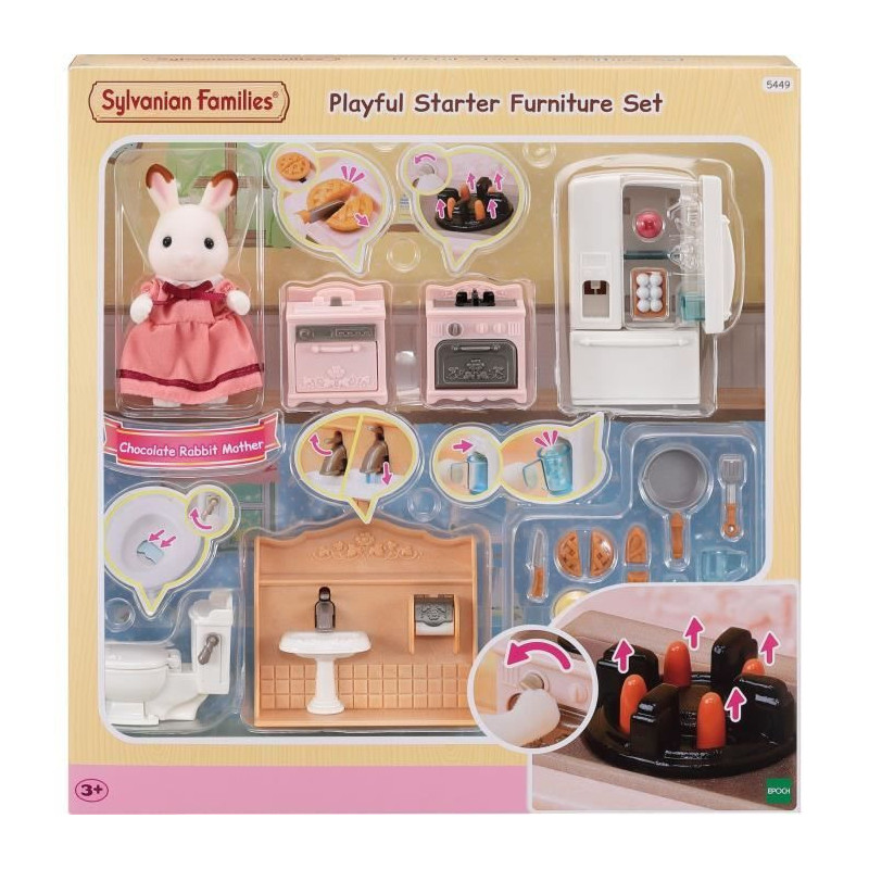 The Cozy Cottage and Maman furnishings set - Sylvanian Families - 5449