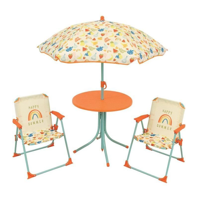 FUN HOUSE Fruity's Garden furniture - 1 table H.46 x ø46 cm, 2 chairs