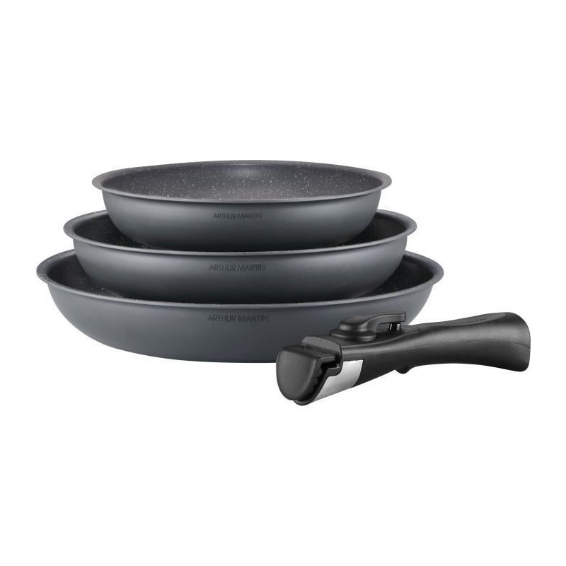 Arthur Martin AM521gm kitchen battery set with 3 stoves - matt gray 20