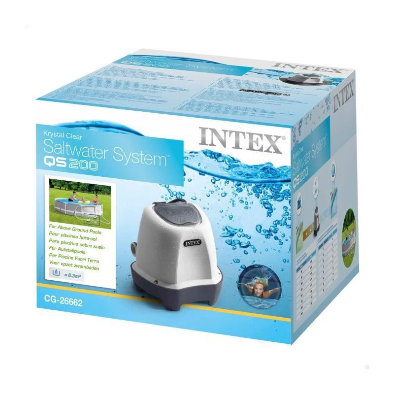 Intex - 26662 - QS200 salt sterilizer for swimming pools up to 8 m3