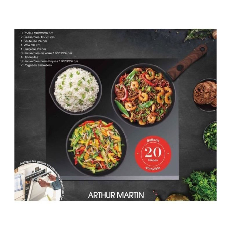 Cookware - All heat sources including induction - Arthur Martin - AM05