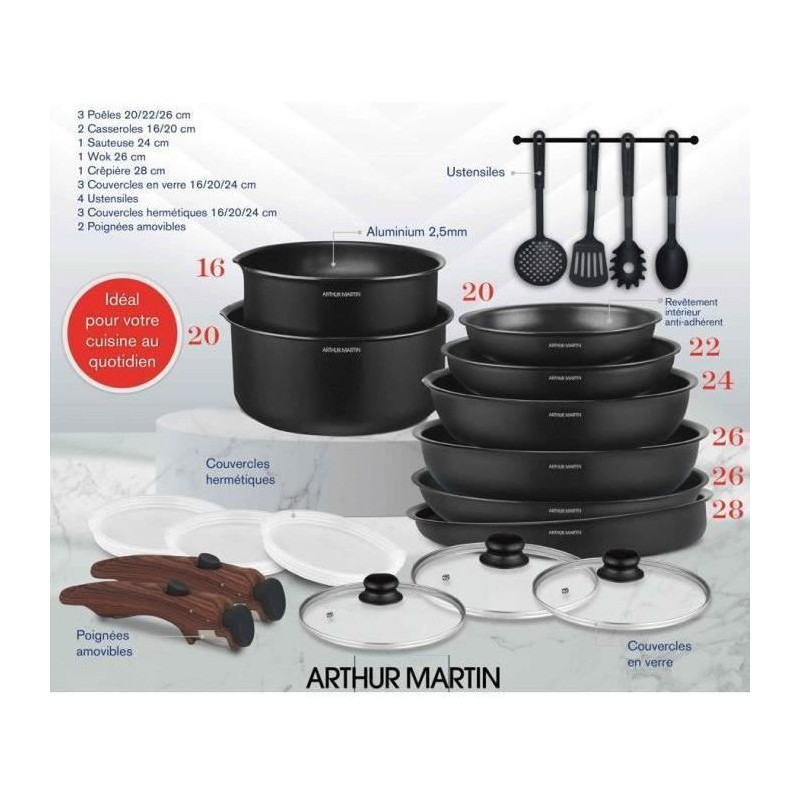 Cookware - All heat sources including induction - Arthur Martin - AM05