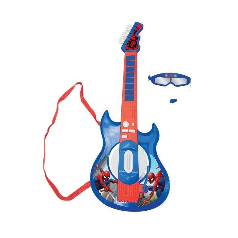 SPIDER-MAN - Luminous Electronic Guitar with glasses equipped with a m