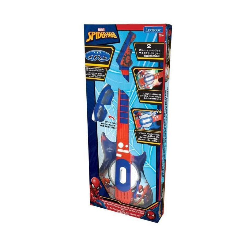 SPIDER-MAN - Luminous Electronic Guitar with glasses equipped with a m
