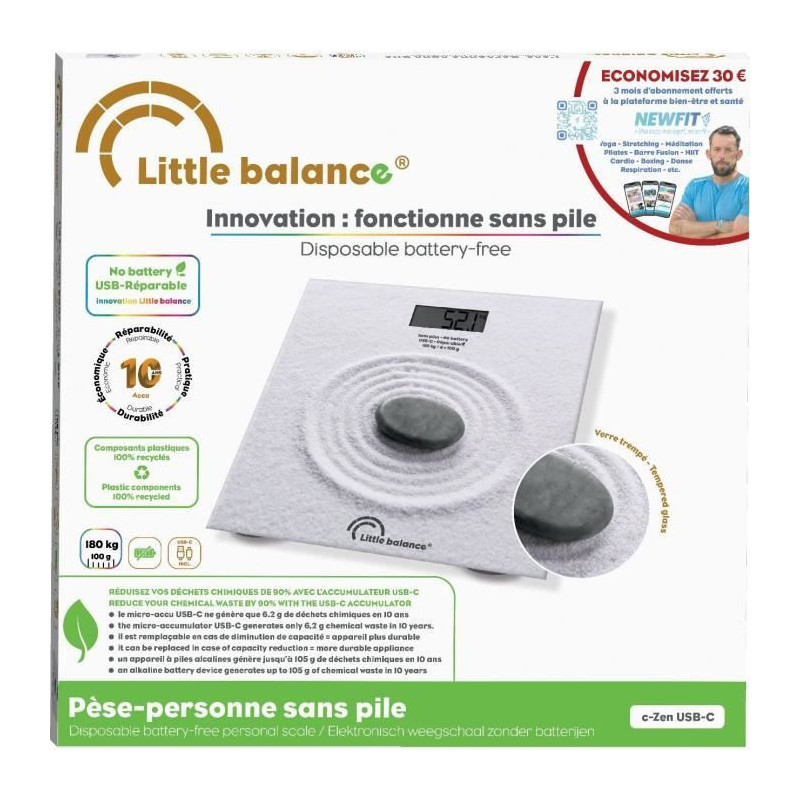 Personal scale - LITTLE BALANCE - USB-C - Zen
