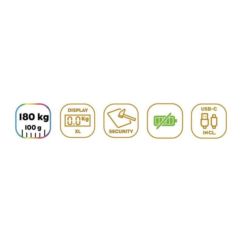 Bathroom scale - LITTLE BALANCE - SB3 - USB-C - Midnight blue