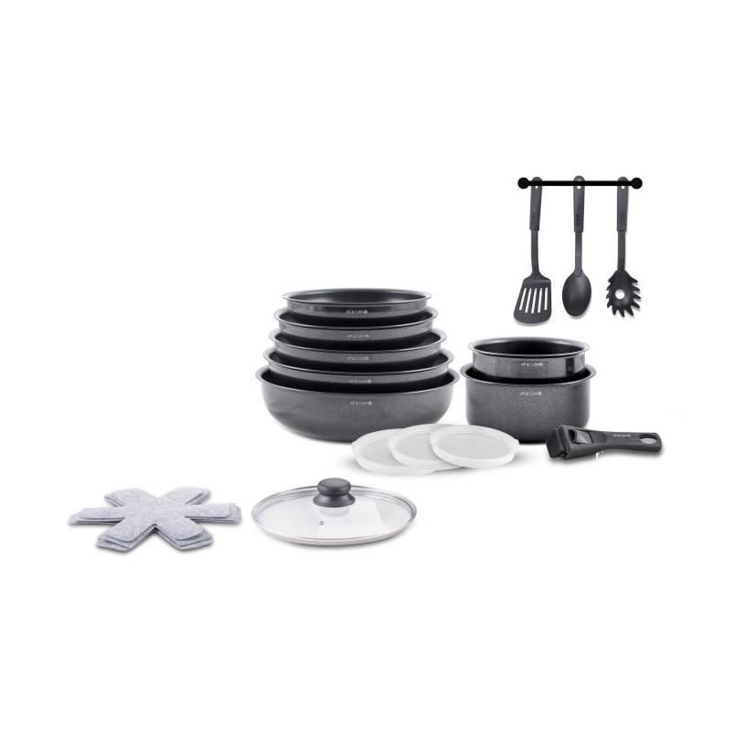 Cookware set - All hobs including induction - ART & CUISINE - AC1824 -