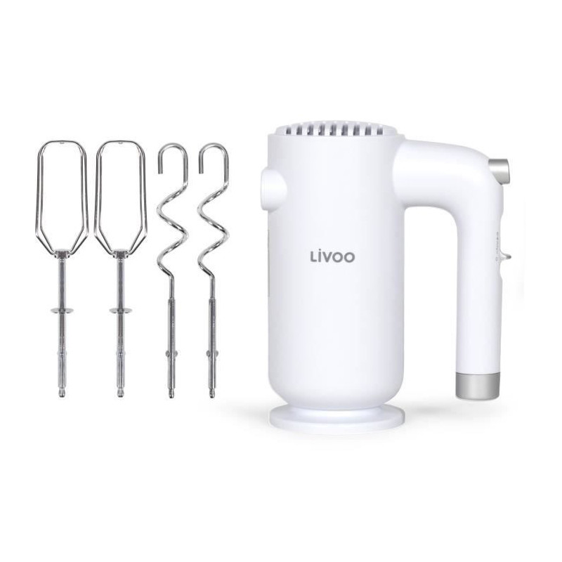 Electric mixer - LIVOO - 250 W - 5 speeds and turbo function - White