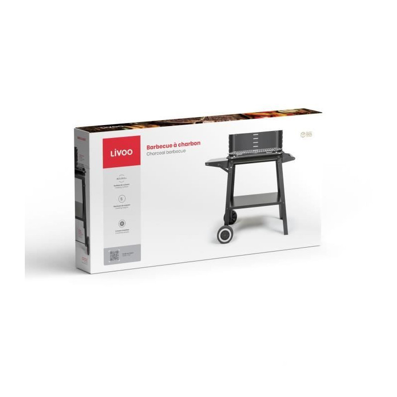 Charcoal barbecue - LIVOO - DOC328 - Stainless steel