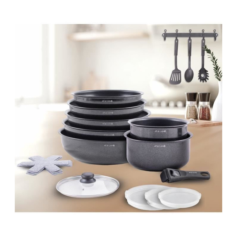 Cookware set - All hobs including induction - ART & CUISINE - AC1824 -