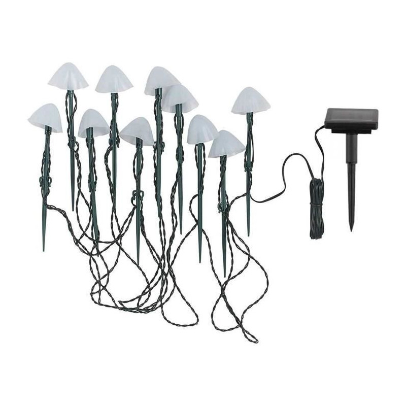 10 mini solar light mushrooms to stick - LUMISKY - CHAMPY - 3.8 m - Pa