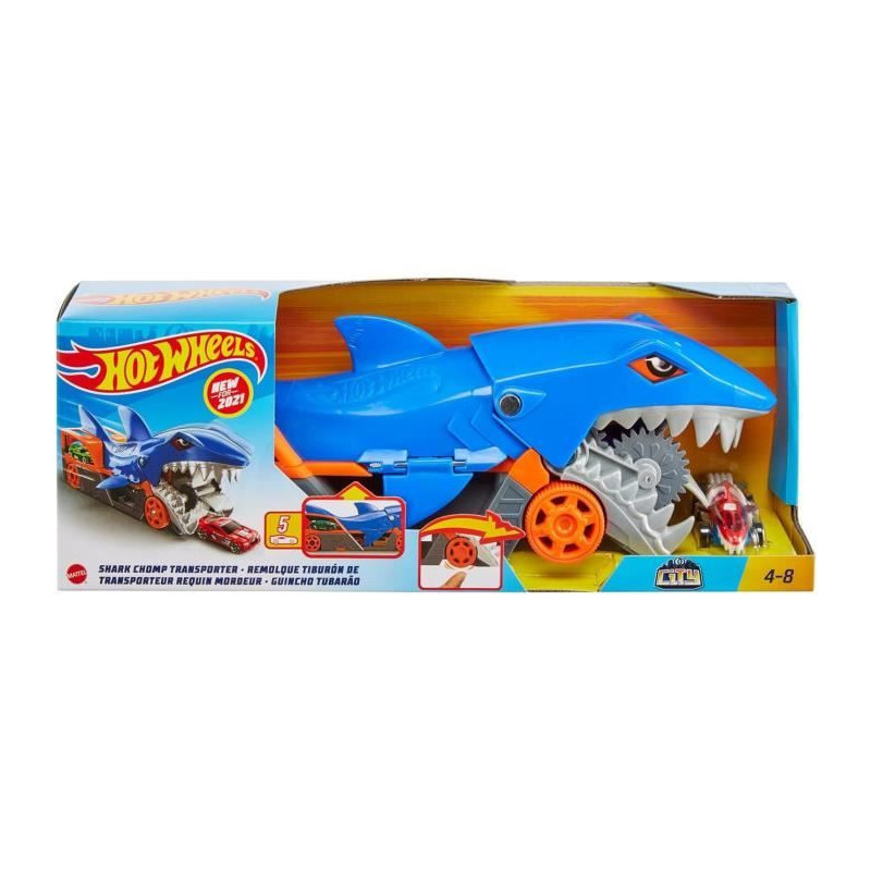 Hot Wheels - Shark Transporter - Circuit / Small car - From 4 years ol