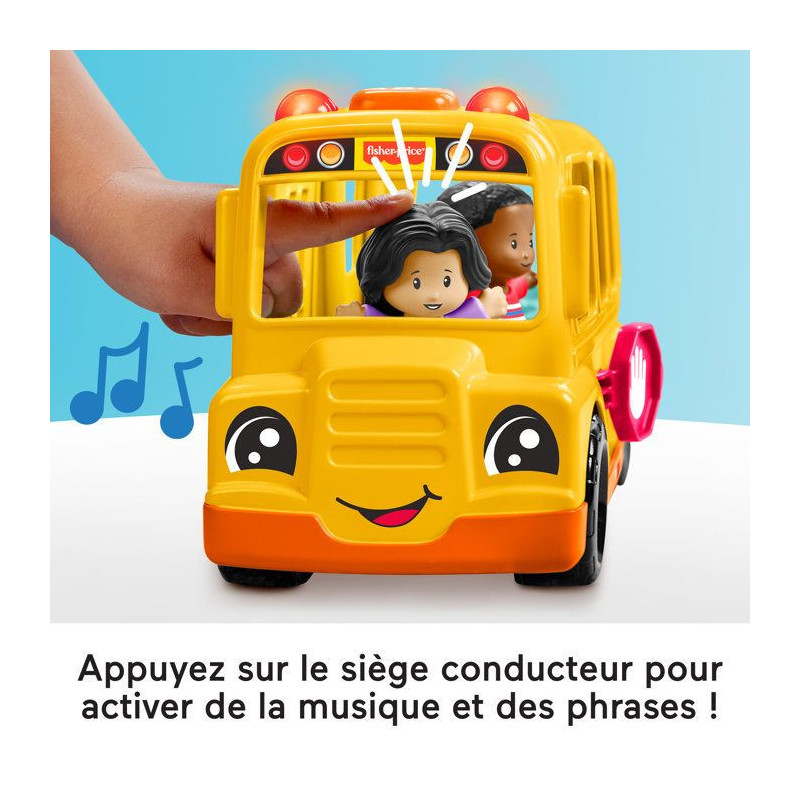 Fisher-Price Little People-The School Bus-Musical Push-Along Vehicle H