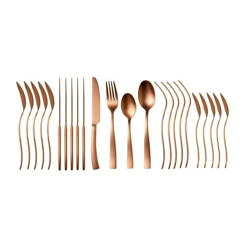 Cutlery set - ARTHUR MARTIN - AM0056 - 24 pieces - Stainless steel - C