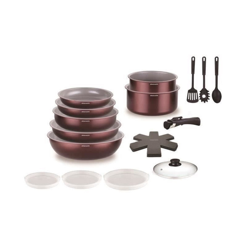Cookware set - All hobs including induction - ARTHUR MARTIN - AM2503 -