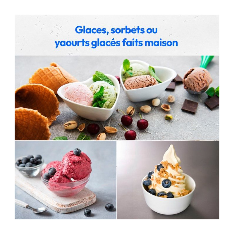 MEDION Ice cream machine with compressor (suitable for preparing ice c