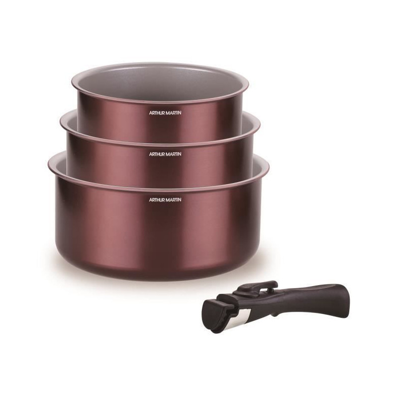 Set of 3 saucepans - ARTHUR MARTIN - AM1088 - All hobs including induc