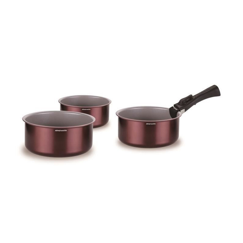 Set of 3 saucepans - ARTHUR MARTIN - AM1088 - All hobs including induc