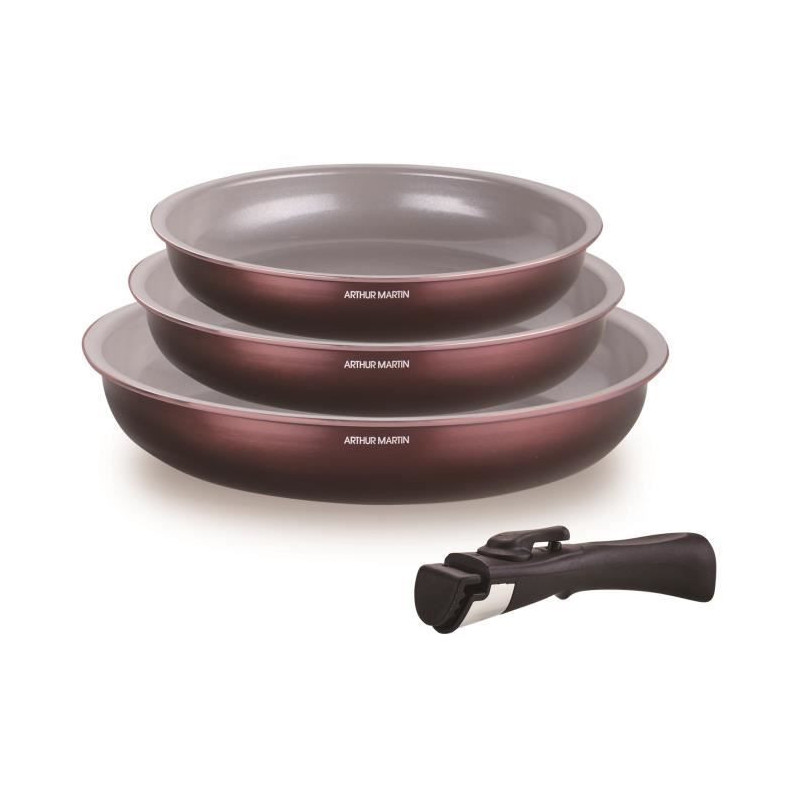 Set of 3 frying pans - ARTHUR MARTIN - AM8866 - All hobs including ind