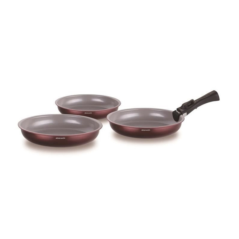 Set of 3 frying pans - ARTHUR MARTIN - AM8866 - All hobs including ind