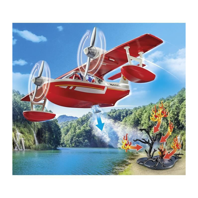 PLAYMOBIL 71463 Seaplane with firefighter - Action Heroes - Firefighte