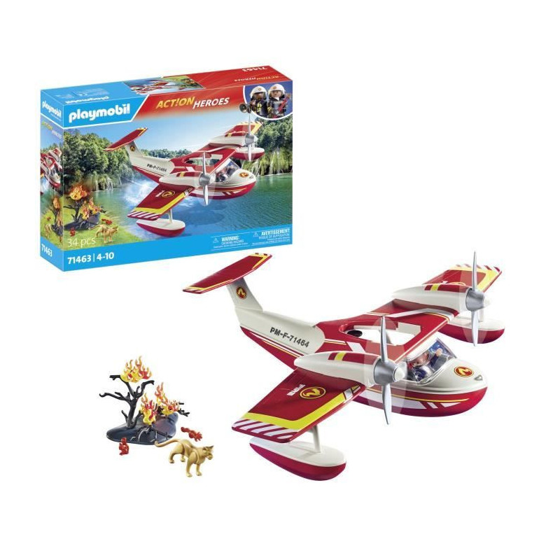 PLAYMOBIL 71463 Seaplane with firefighter - Action Heroes - Firefighte