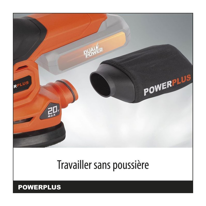 Multi -wireless sander 20V + 1x abrasive 80g - Dual Power Powdp50200 -