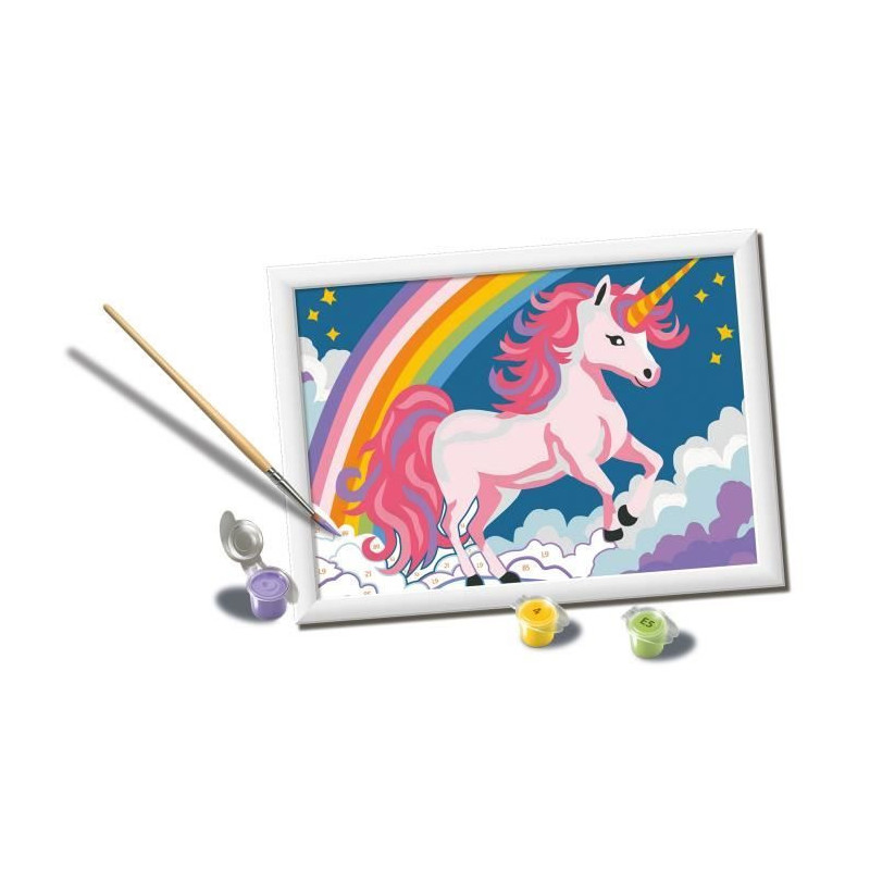 CreArt Kids 18x24cm Neon Unicorn, Paint by Numbers Kit, Ages 7+, 25904